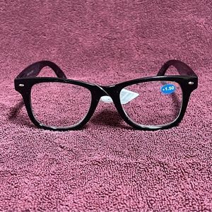Jeffrey Banks Designer Men's Black Reading Glasses +1.50 NWOB